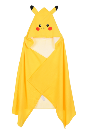 Mantella Mare Pikachu Pokémon Telo con Cappuccio 3d 70x140 CM in Microfibra Bagno Piscina Spiaggia - Ez18218
