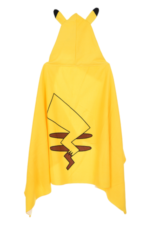 Mantella Mare Pikachu Pokémon Telo con Cappuccio 3d 70x140 CM in Microfibra Bagno Piscina Spiaggia - Ez18218