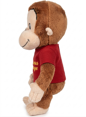 Peluche Curioso Come George con Maglia Rossa Morbido Pupazzo Universal 30 CM - Cuu12000