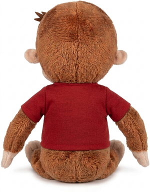 Peluche Curioso Come George con Maglia Rossa Morbido Pupazzo Universal 30 CM - Cuu12000