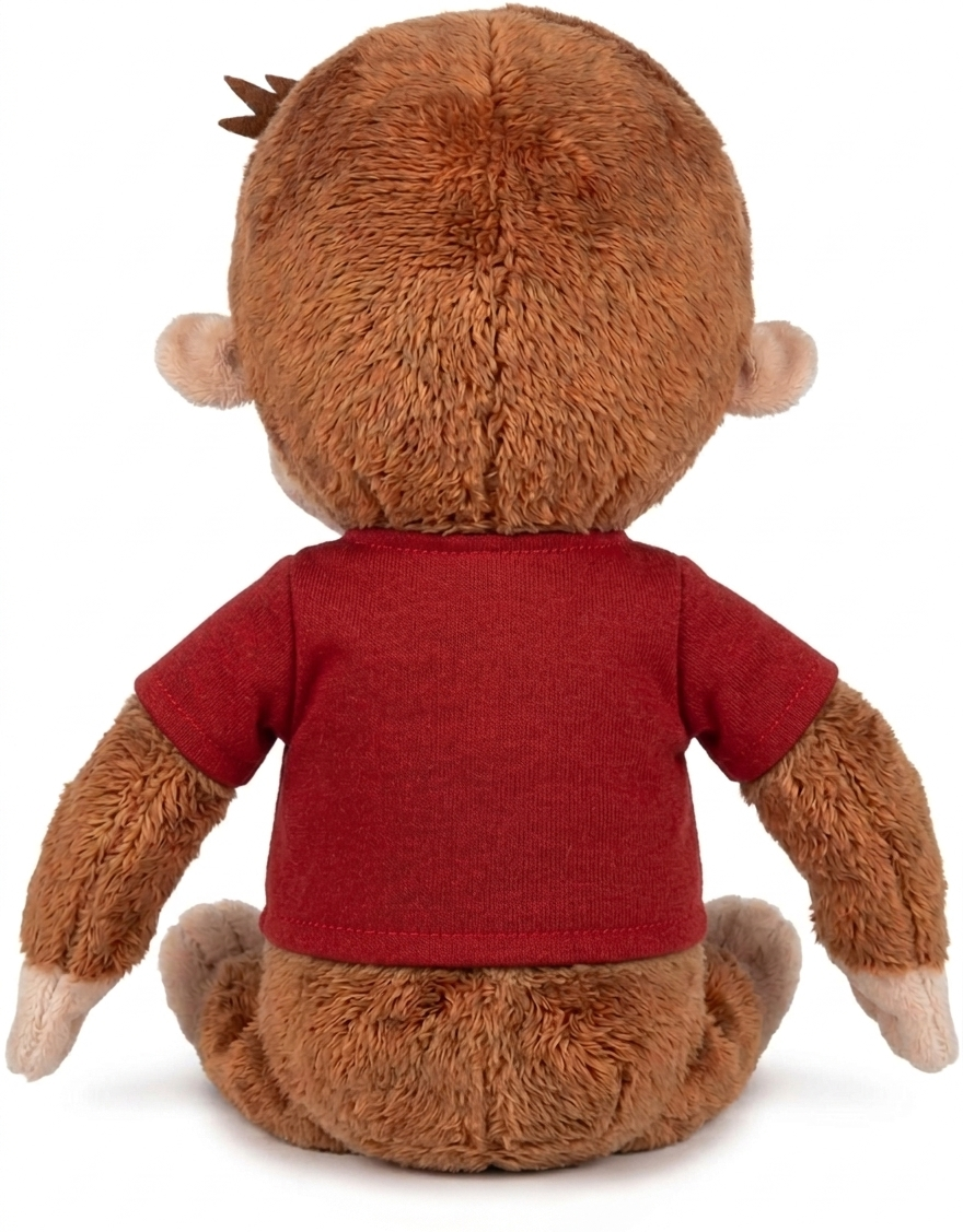 Peluche Curioso Come George con Maglia Rossa Morbido Pupazzo Universal 30 CM - Cuu12000