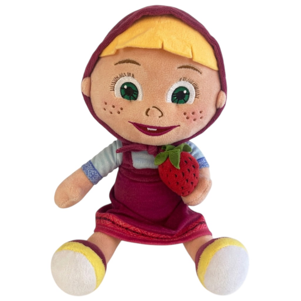 Peluche Masha e Orso Morbido Pupazzo Masha con Fragola 48 CM - Pts252595a/35