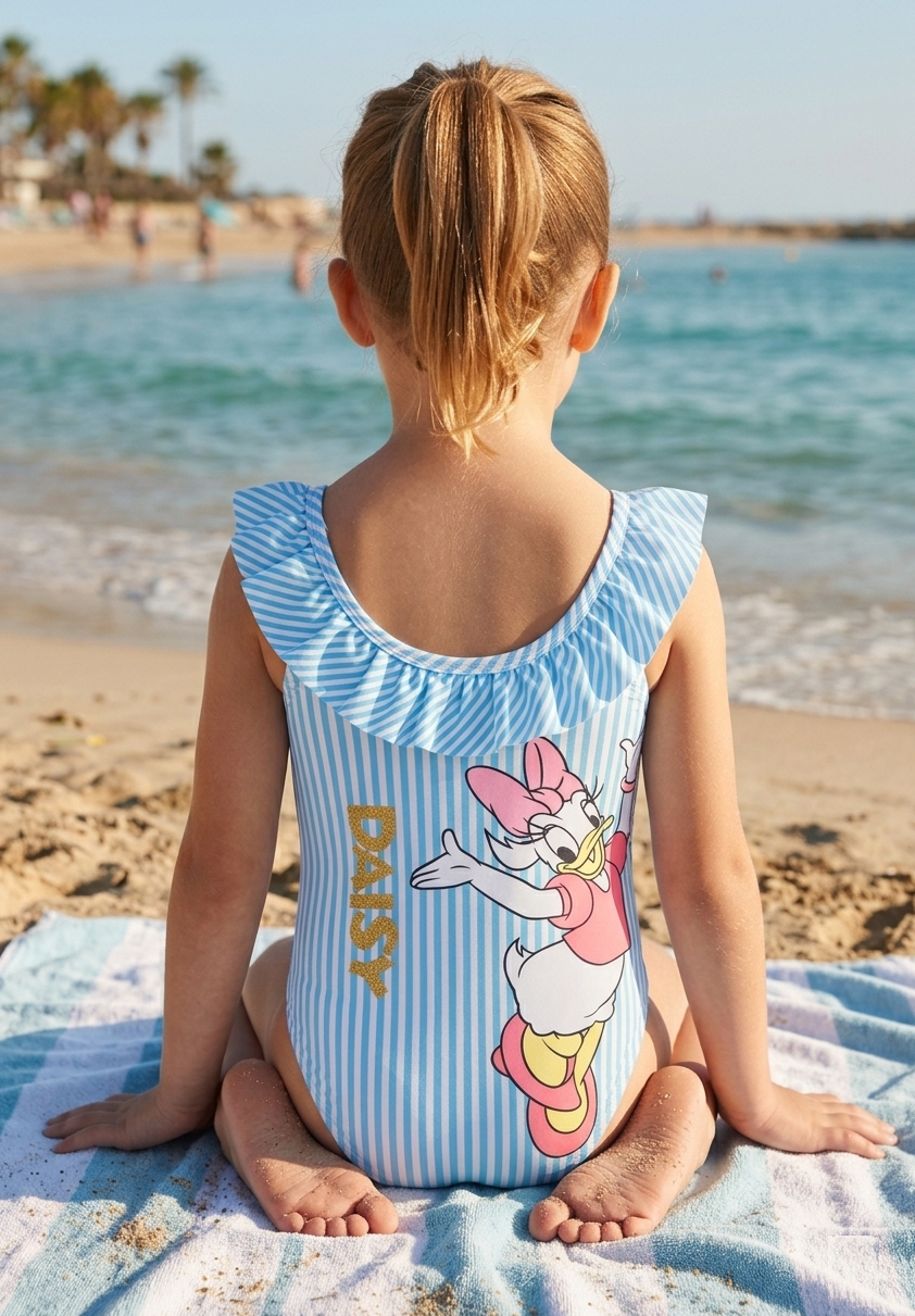 Costume da Bagno Minnie Paperina DISNEY Intero 1 Pezzo Mare Piscina Neonata - Ez05006azzurro