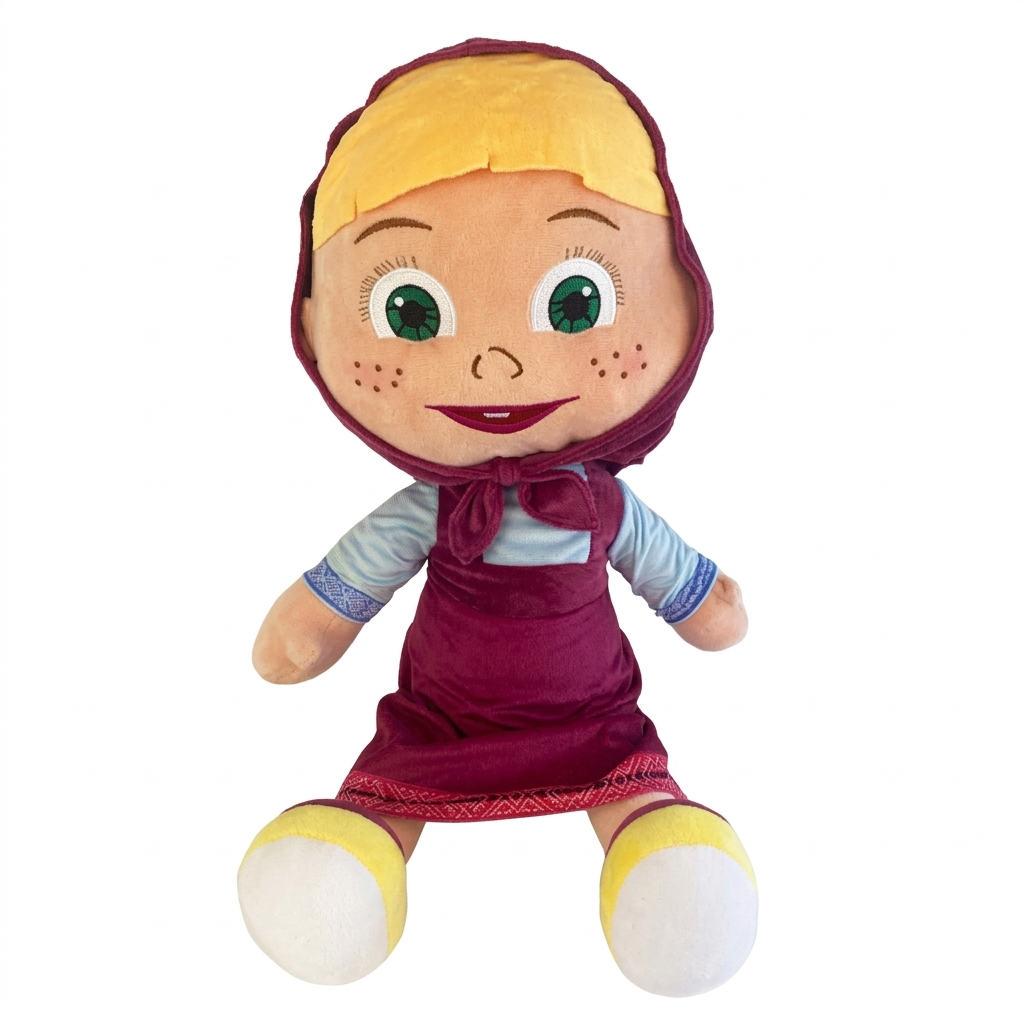Peluche Masha e Orso Morbido Pupazzo Masha Seduta 50 CM - Pts252595a/50