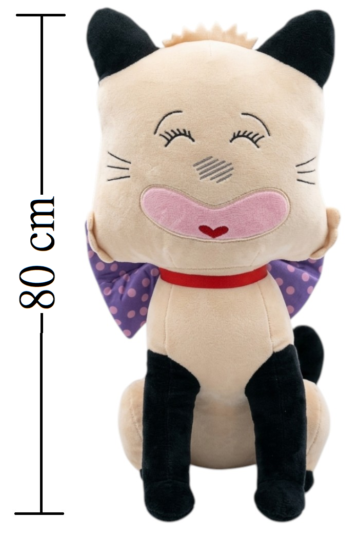Peluche Hello Spank Micia Grande Seduta Morbido Pupazzo 80 CM - 254087/70