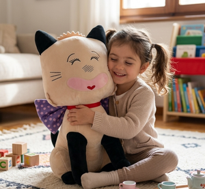 Peluche Hello Spank Micia Grande Seduta Morbido Pupazzo 80 CM - 254087/70