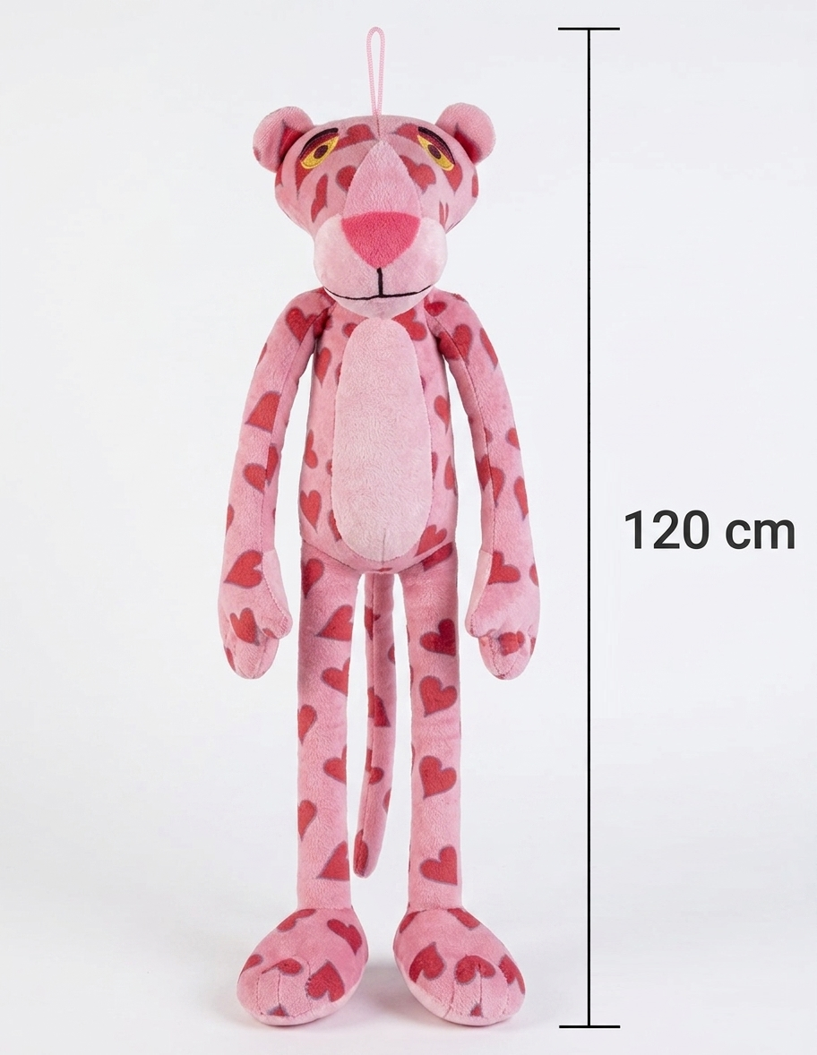 Peluche Pantera Rosa con Cuori Morbido Pupazzo 120 CM - Pts250729g/120