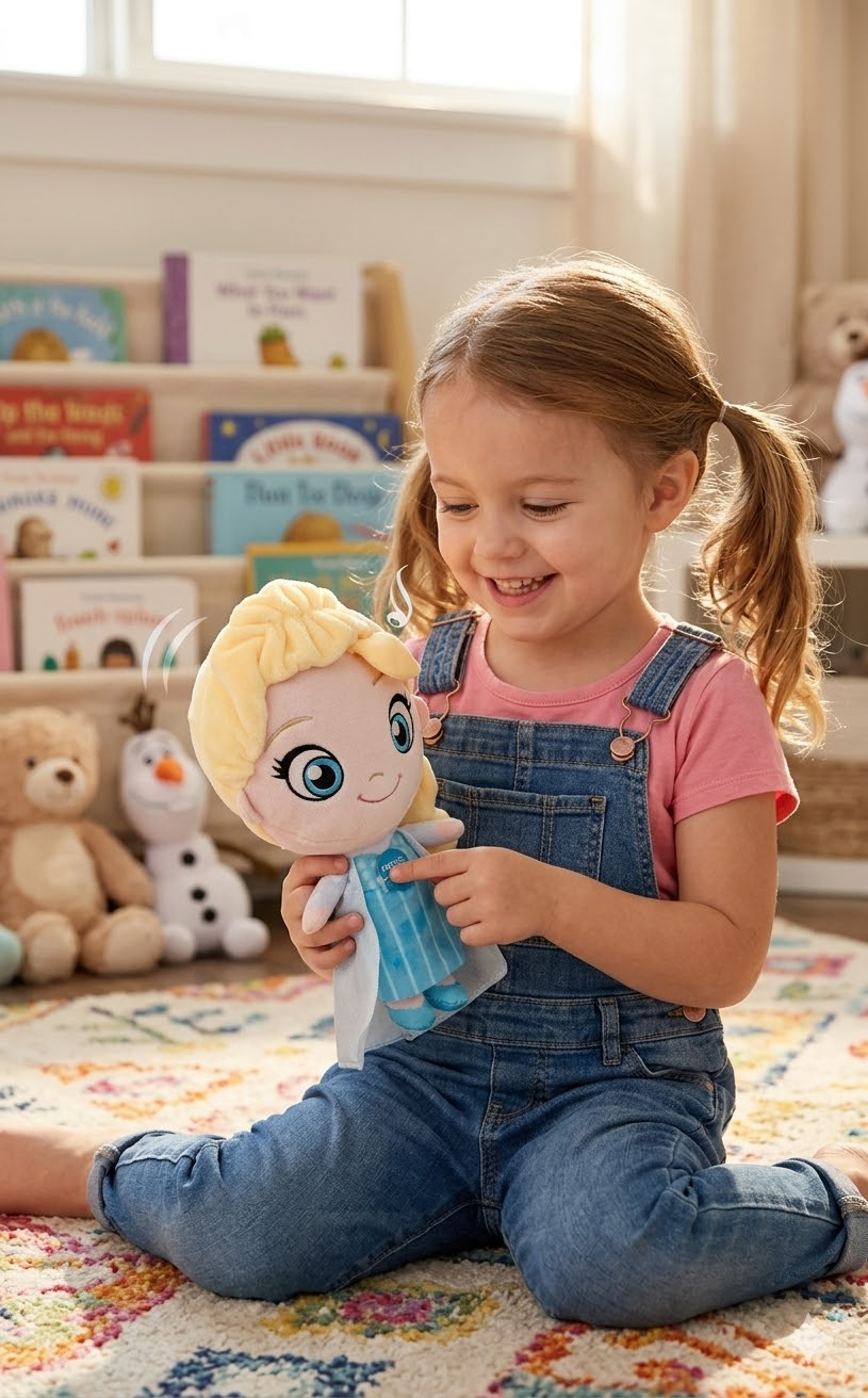 Peluche Elsa Frozen DISNEY Testone Pupazzo con Suono CM 20- Dfr-9420-2