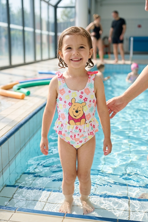 Costume da Bagno Winnie the Pooh DISNEY Intero 1 Pezzo Mare Piscina Neonata - Ez05022bianco