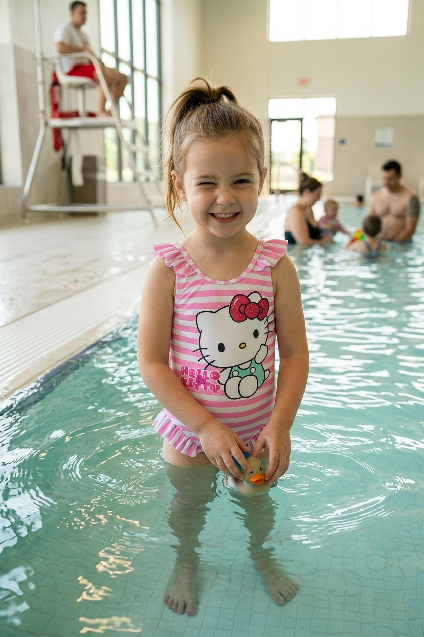 Costume da Bagno Hello Kitty Sanrio Intero 1 Pezzo Mare Piscina Neonata - Ez05025rosa