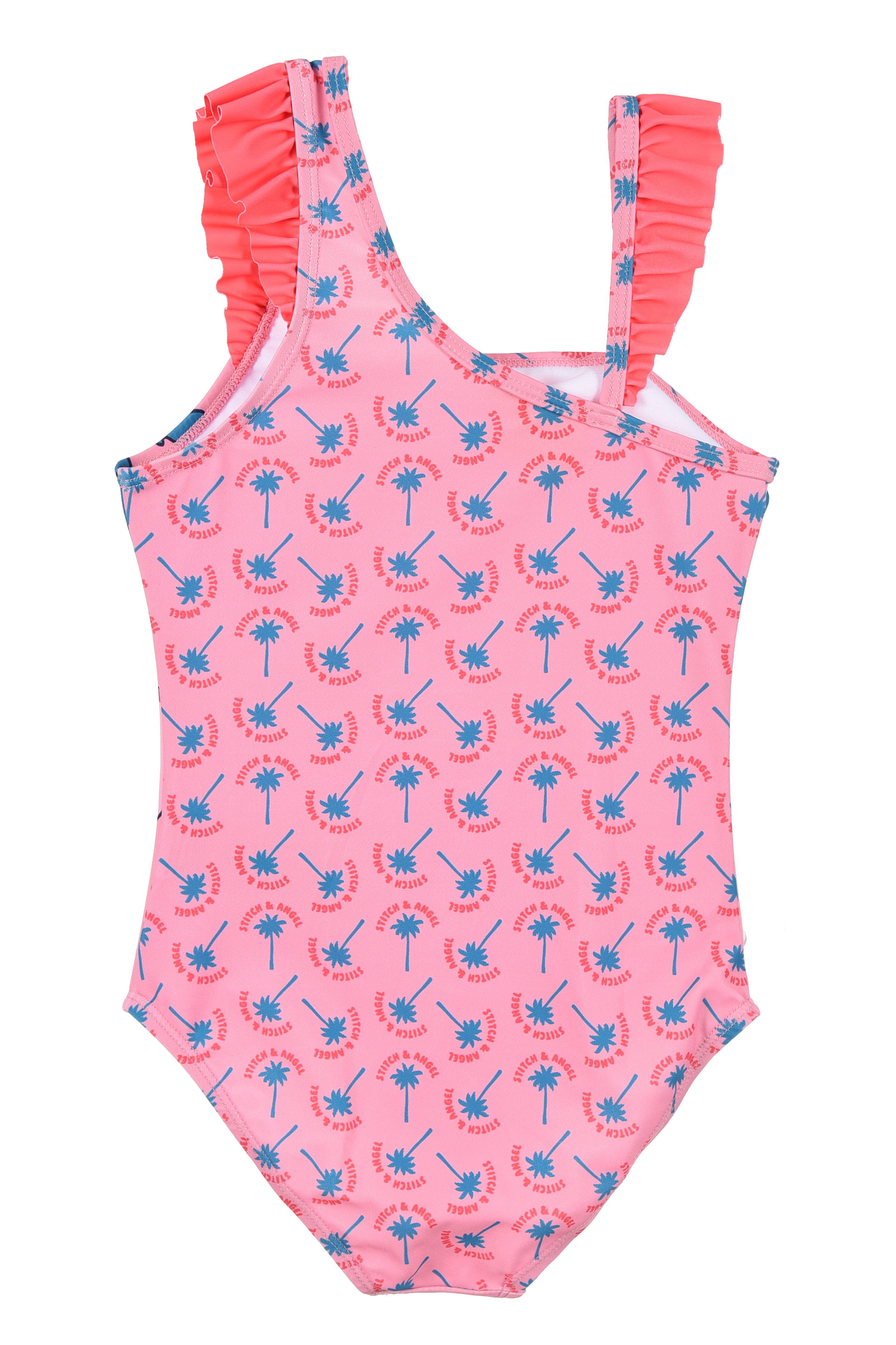 Costume da Bagno Stitch Angel DISNEY Intero 1 Pezzo Mare Piscina Bambina - Ez18066rosa