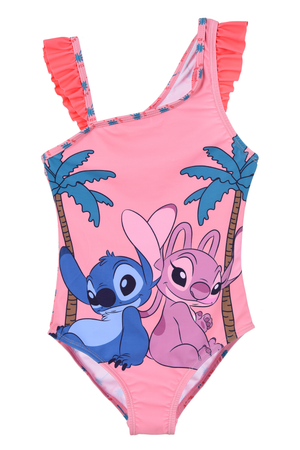 Costume da Bagno Stitch Angel DISNEY Intero 1 Pezzo Mare Piscina Bambina - Ez18066rosa