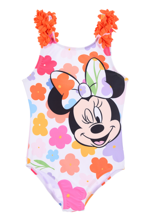 Costume da Bagno Minnie DISNEY Intero 1 Pezzo Mare Piscina Bambina - Ez18096arancio