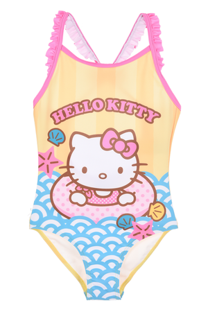 Costume da Bagno Hello Kitty Sanrio Intero 1 Pezzo Mare Piscina Bambina - Ez18039giallo
