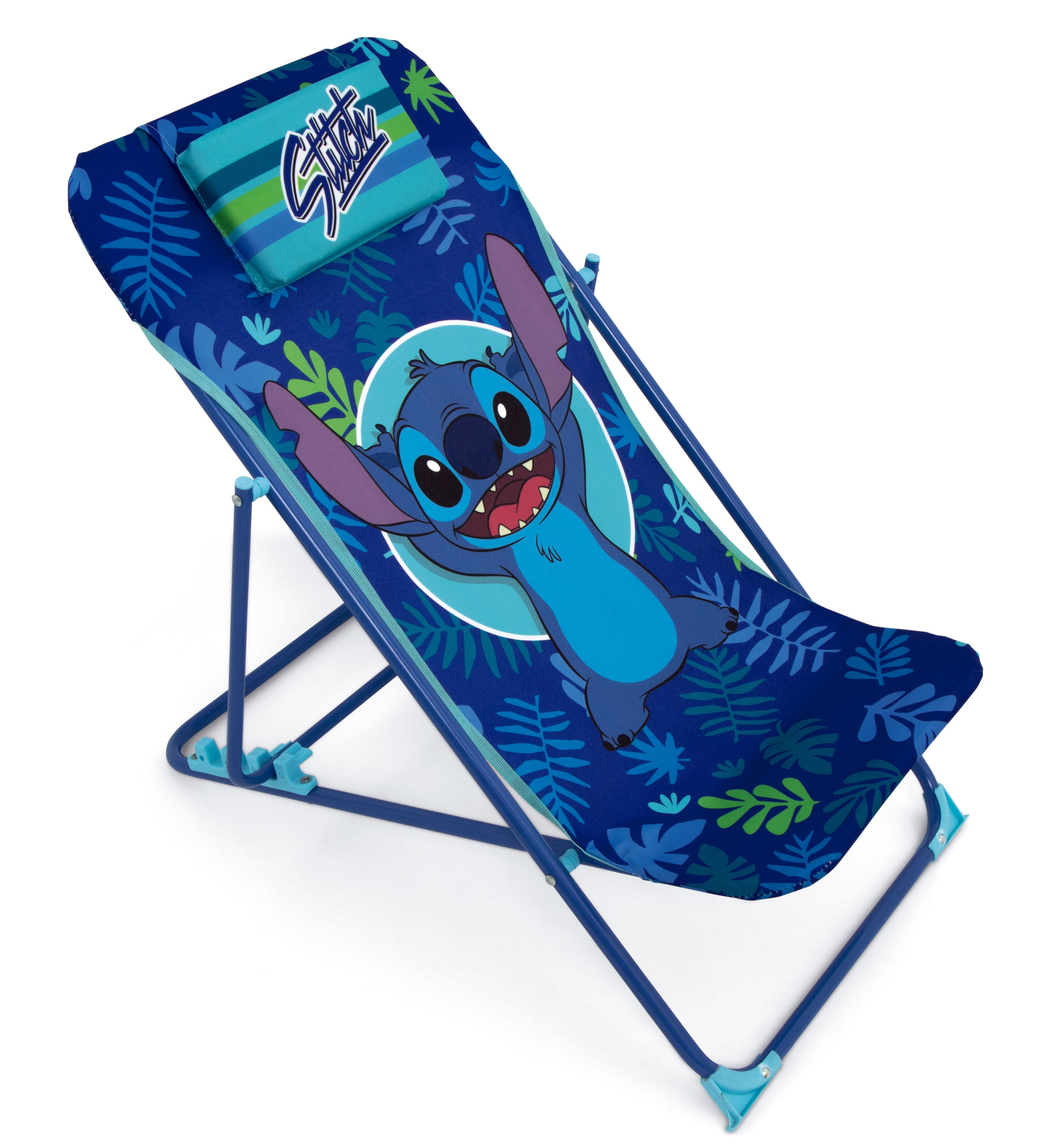Sdraio Stitch Pieghevole per Mare e Giardino 100% Poliestere- 86727