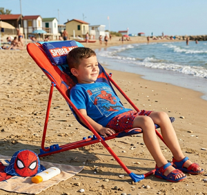 Sdraio Spiderman Pieghevole per Mare e Giardino 100% Poliestere- 86729