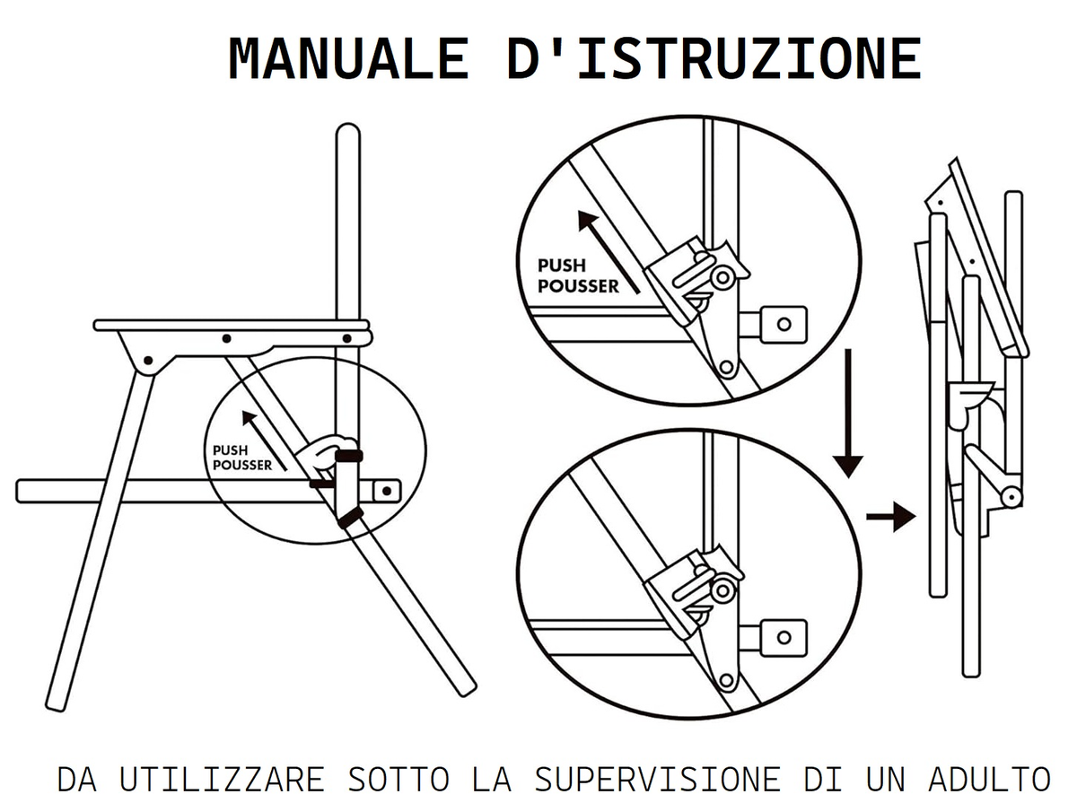 Sedia Pieghevole Topolino per Mare e Giardino 100% Poliestere- 86733