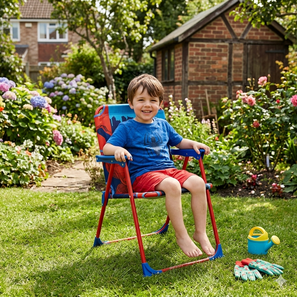 Sedia Pieghevole Spiderman per Mare e Giardino 100% Poliestere- 86735