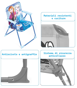 Sedia Pieghevole Frozen per Mare e Giardino 100% Poliestere- 86736