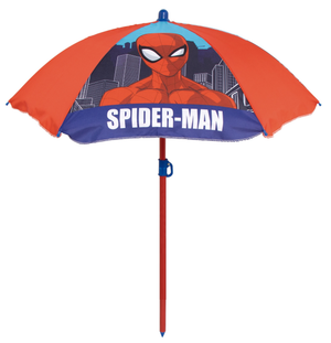 Set da Giardino Spiderman Tavolino Ombrellone e Sedie Pieghevoli per Mare e Giardino 100% Poliestere- 86630