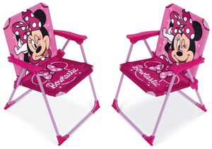 Set da Giardino Minnie Tavolino Ombrellone e Sedie Pieghevoli per Mare e Giardino 100% Poliestere- 86631