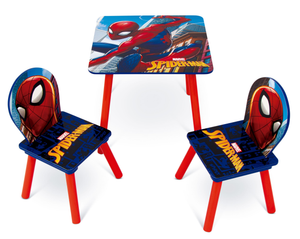 Set Tavolo con Due Sedie Spiderman in Legno- 86635