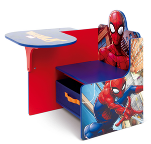 Sedia Scrivania con Contenitore Spiderman in Legno - 86636