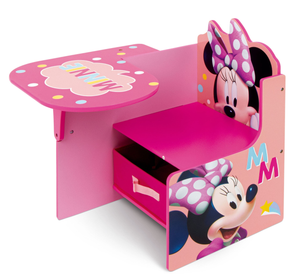Sedia Scrivania con Contenitore Minnie in Legno - 86638