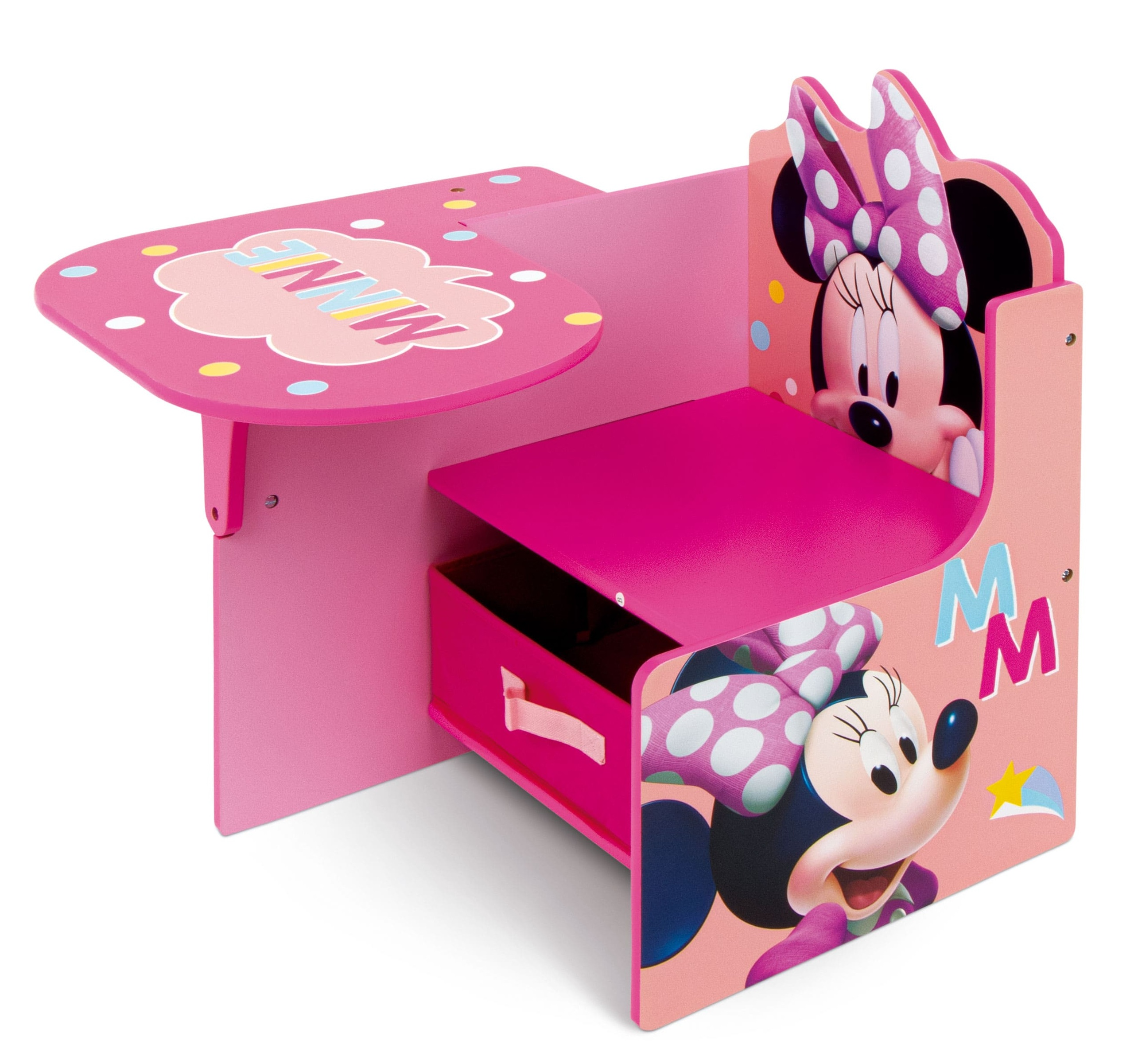 Sedia Scrivania con Contenitore Minnie in Legno - 86638