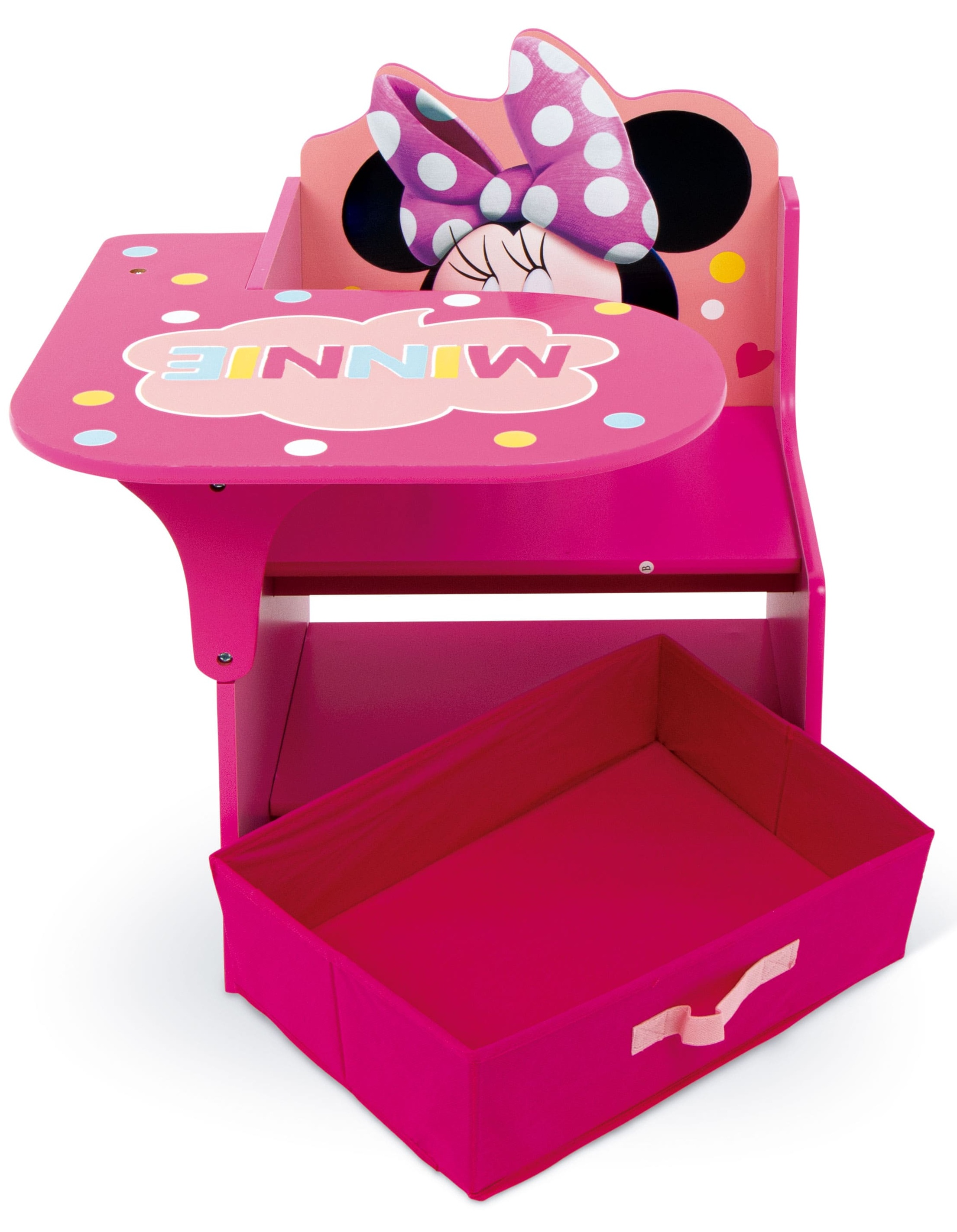 Sedia Scrivania con Contenitore Minnie in Legno - 86638