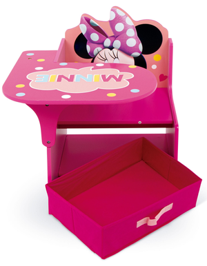 Sedia Scrivania con Contenitore Minnie in Legno - 86638