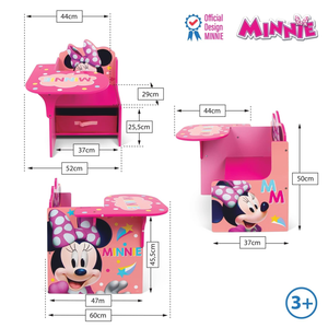 Sedia Scrivania con Contenitore Minnie in Legno - 86638