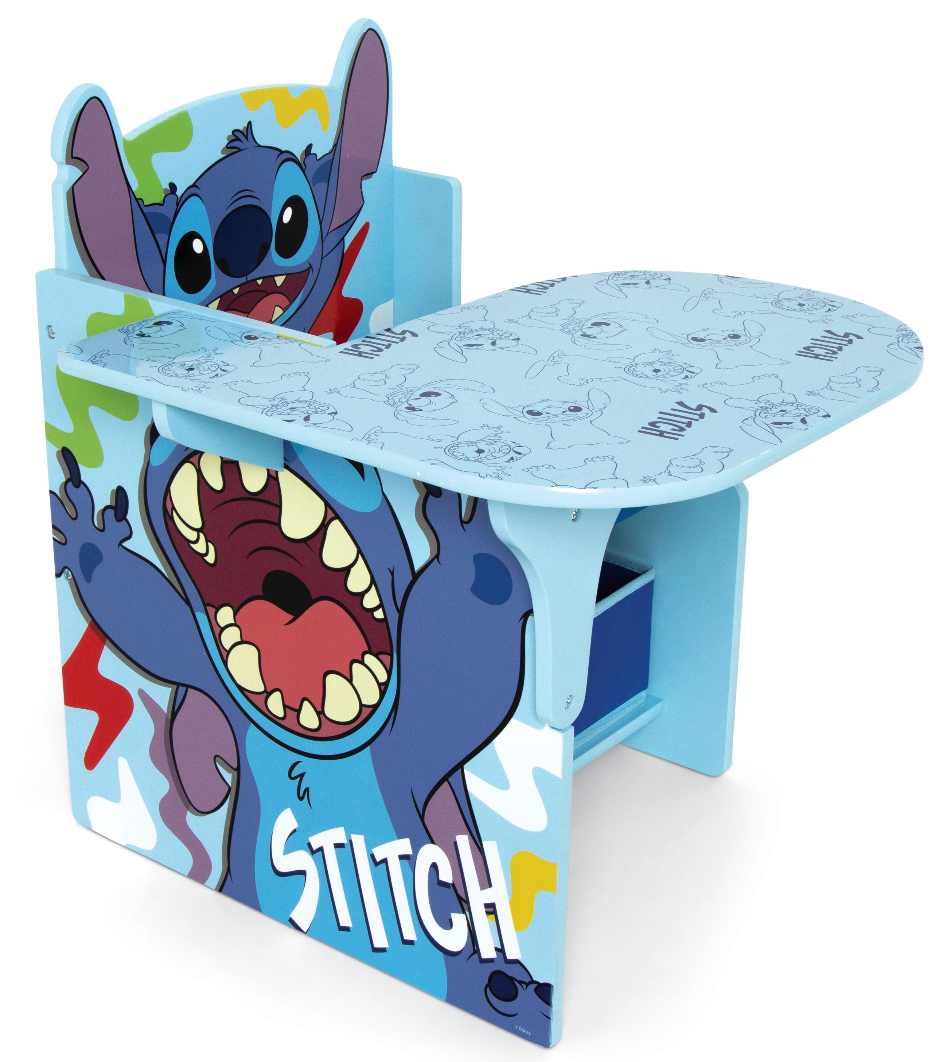 Sedia Scrivania con Contenitore Stitch in Legno - 86640