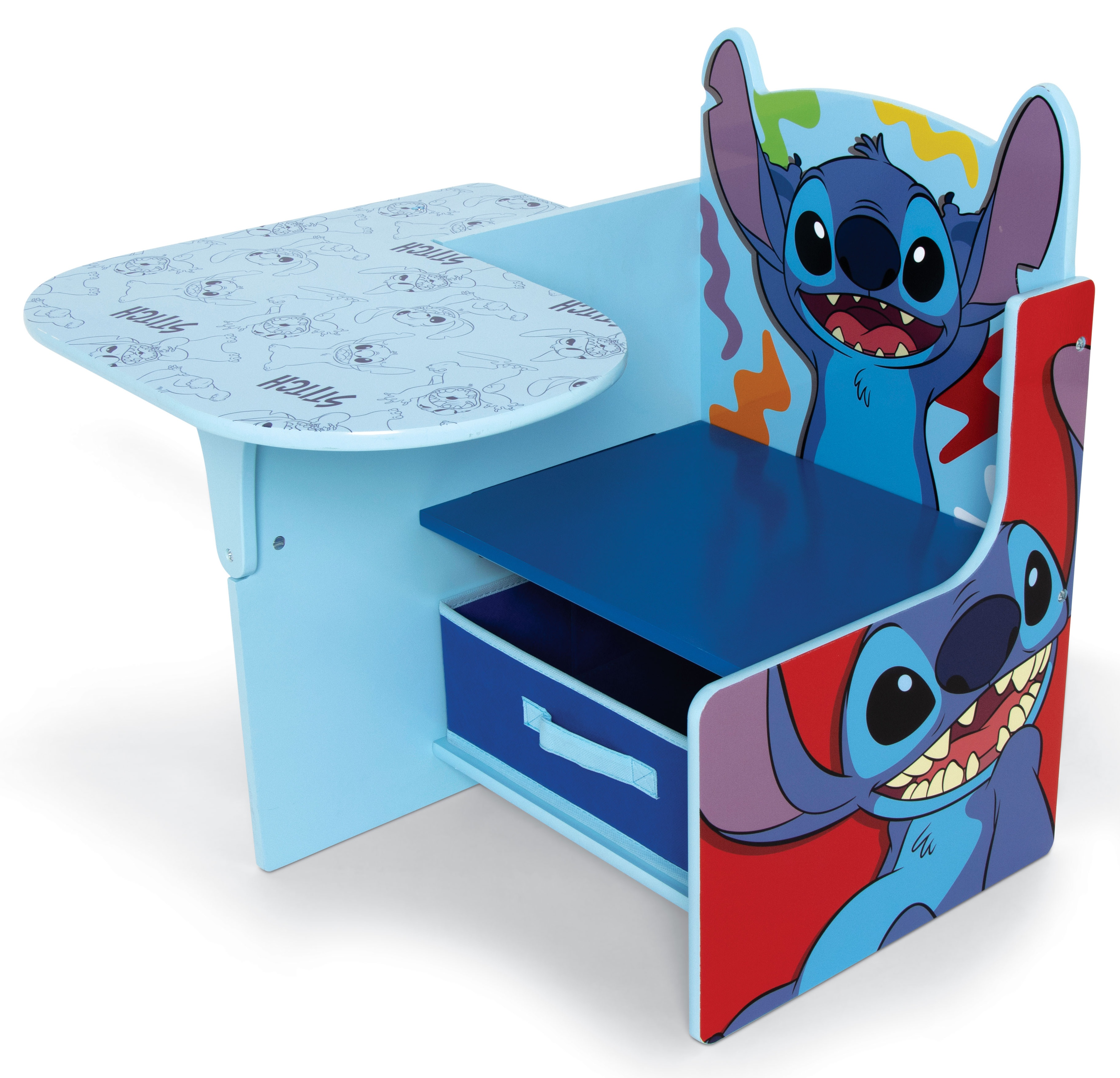 Sedia Scrivania con Contenitore Stitch in Legno - 86640