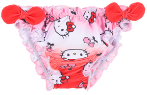 Costume da Bagno Hello Kitty Sanrio Modello Slip Mutandina Mare Piscina Neonata - Ez05024rosso