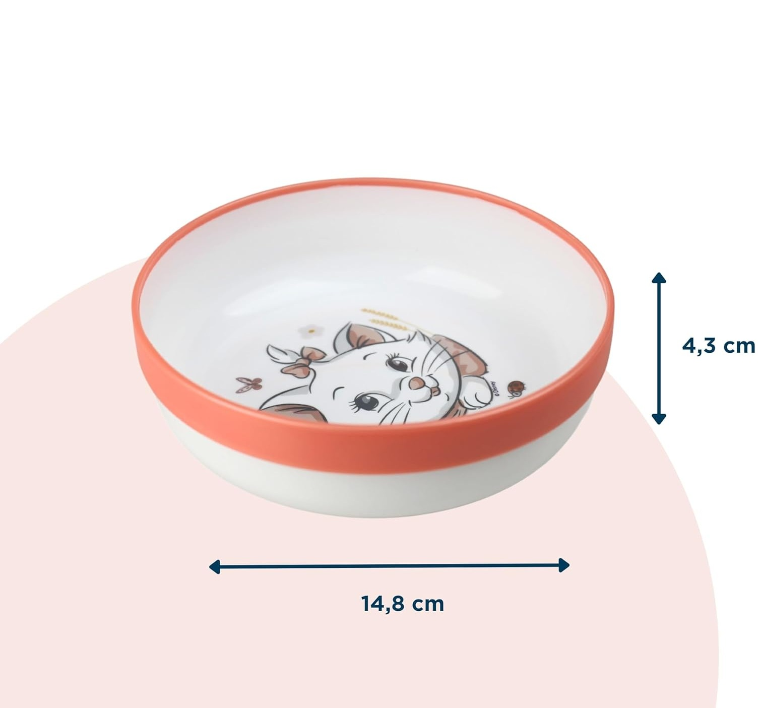 Set Pappa Marie DISNEY 3 Pezzi Stoviglie in Plastica con Silicone Antiscivolo Adatta Al Microonde- 86664