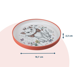 Set Pappa Marie DISNEY 3 Pezzi Stoviglie in Plastica con Silicone Antiscivolo Adatta Al Microonde- 86664
