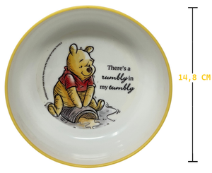 Set Pappa Winnie the Pooh DISNEY 3 Pezzi Stoviglie in Plastica con Silicone Antiscivolo Adatta Al Microonde- 86666