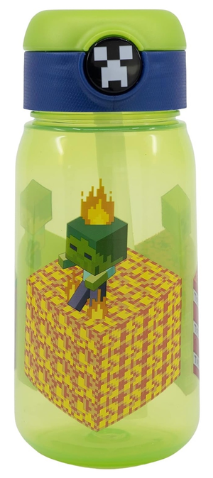 Borraccia Pop-Up Minecraft Bottiglia in Plastica Riutilizzabile 510 Ml - 86669