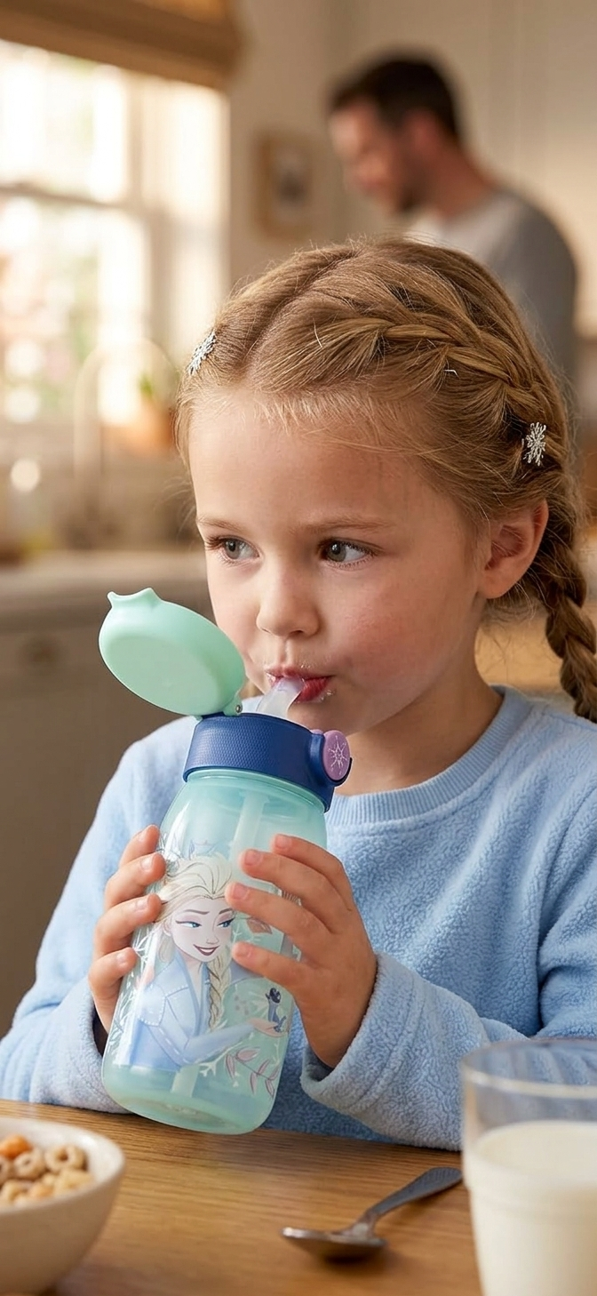 Borraccia Pop-Up Frozen DISNEY Bottiglia in Plastica Riutilizzabile 510 Ml - 86671