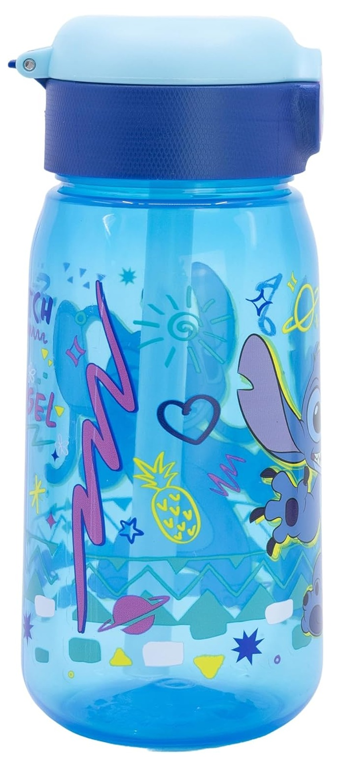 Borraccia Pop-Up Stitch DISNEY Bottiglia in Plastica Riutilizzabile 510 Ml - 86674