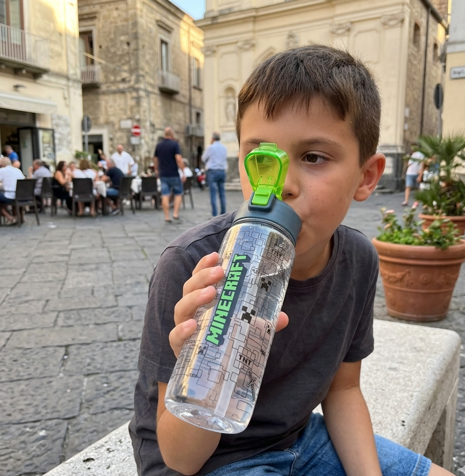 Borraccia Ecozen Minecraft in Tritan Bottiglia con Beccuccio per Adulti- 86677