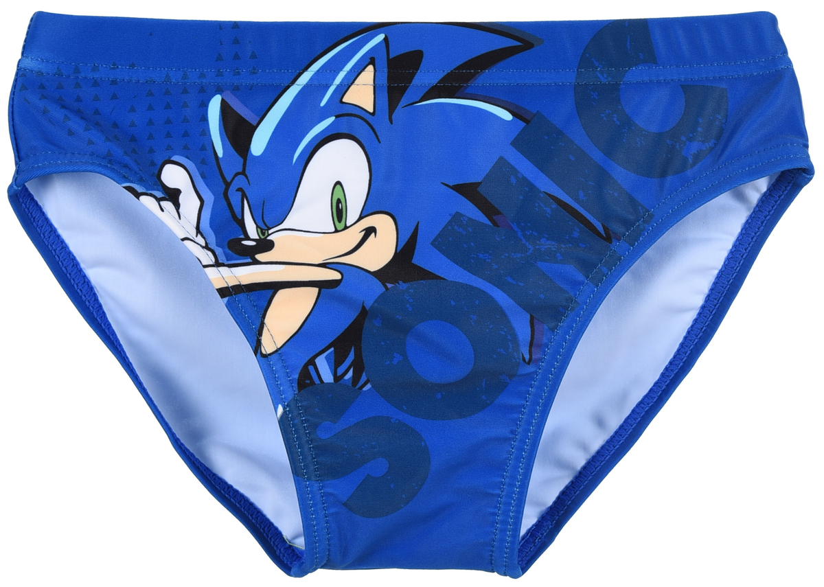 Costume da Bagno Sonic the Hedgehog Modello Slip Mutandina Mare Piscina Bambino - Ez18149blu