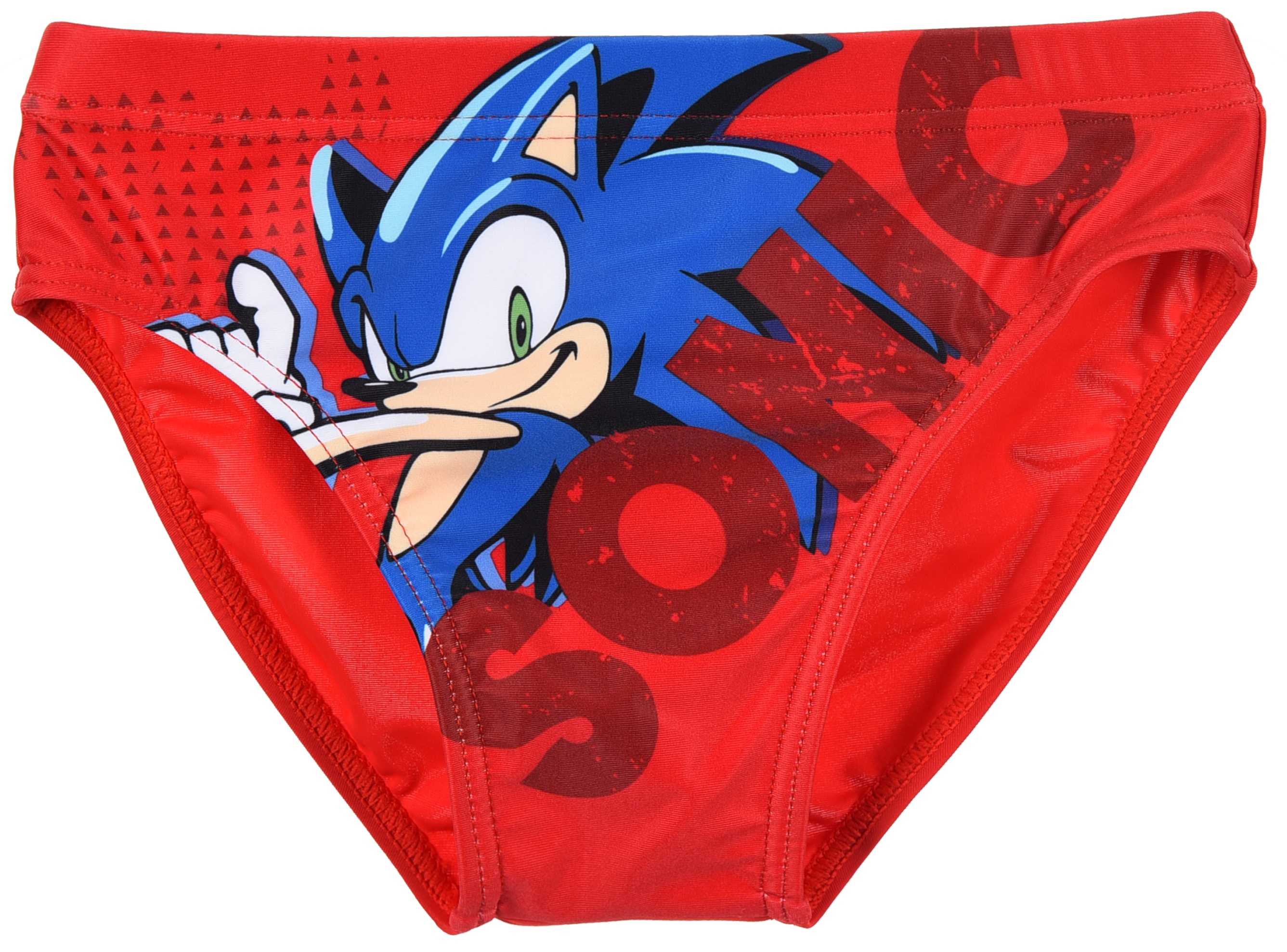 Costume da Bagno Sonic the Hedgehog Modello Slip Mutandina Mare Piscina Bambino - Ez18149rosso
