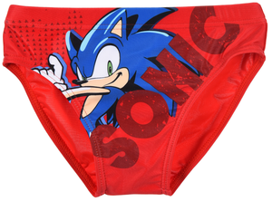 Costume da Bagno Sonic the Hedgehog Modello Slip Mutandina Mare Piscina Bambino - Ez18149rosso