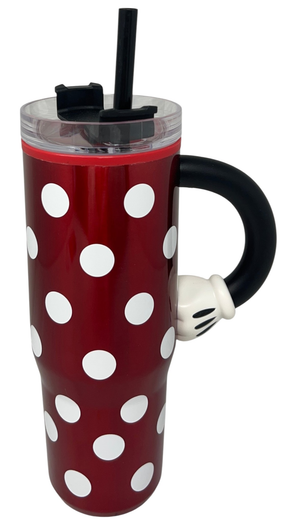 Bicchiere Termico con Cannuccia Minnie DISNEY Manico 3d 770 Ml - 86681