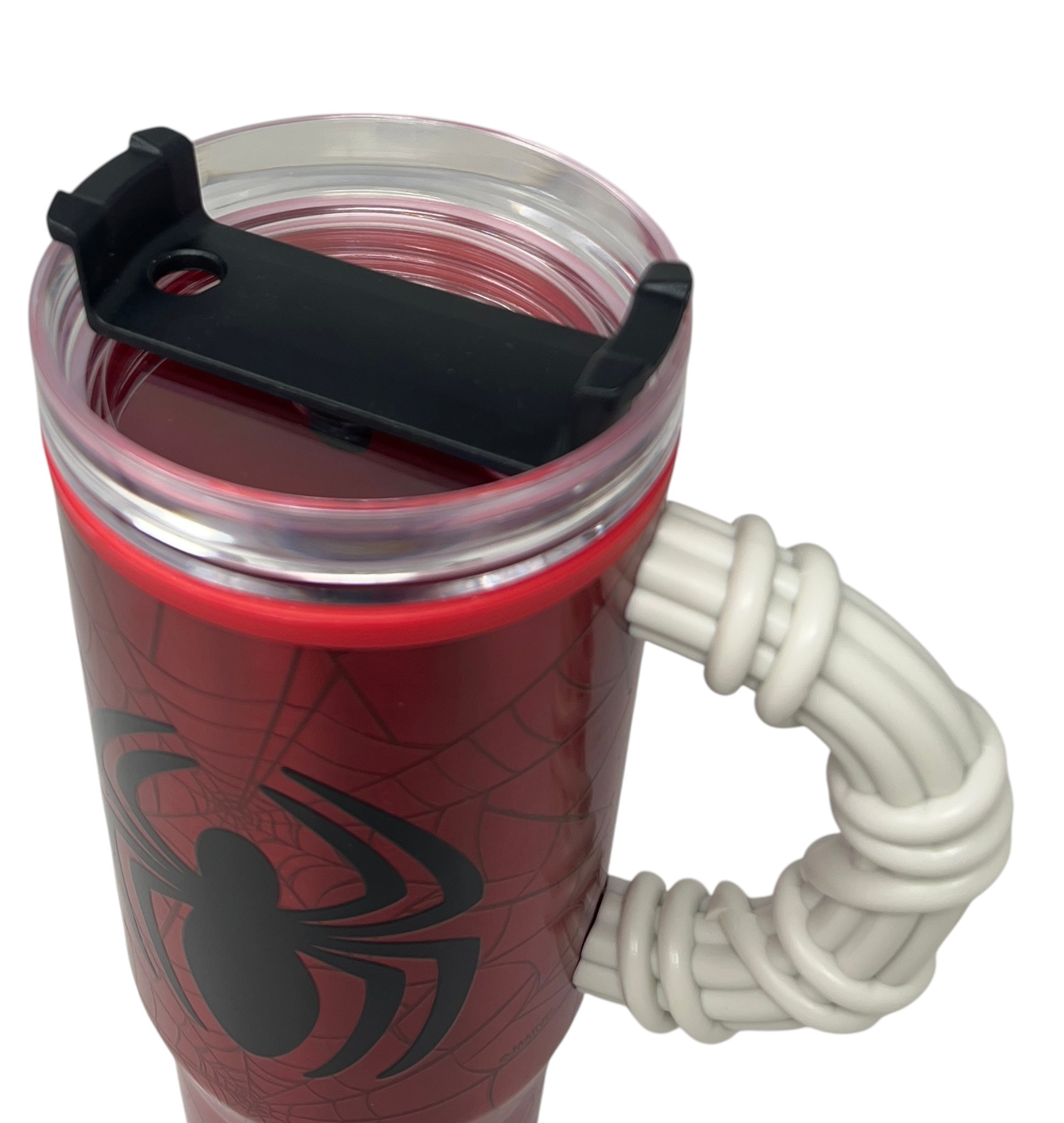 Bicchiere Termico con Cannuccia Spiderman MARVEL Manico 3d 770 Ml - 86683