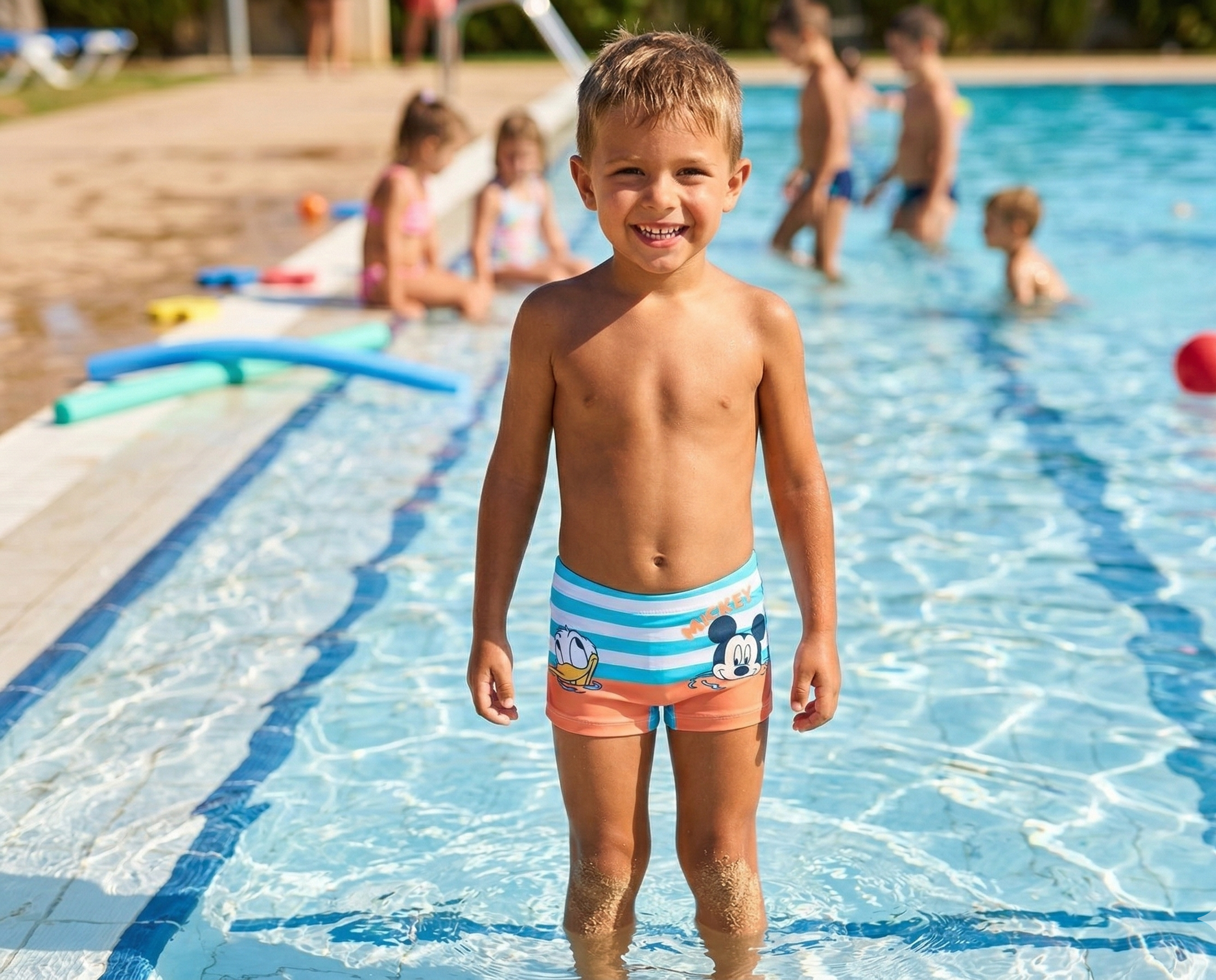 Costume da Bagno Topolino Paperino DISNEY Modello Parigamba Boxer Mare Piscina Neonato - Ez05013arancio