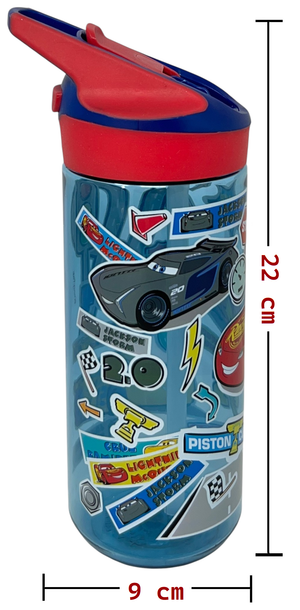 Borraccia Tritan Cars Bottiglia 620 Ml con Apertura Pop-Up - 86698