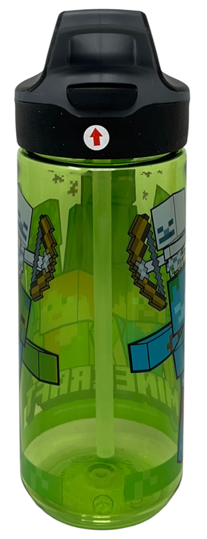 Borraccia Tritan Minecraft Bottiglia 620 Ml con Apertura Pop-Up - 86699